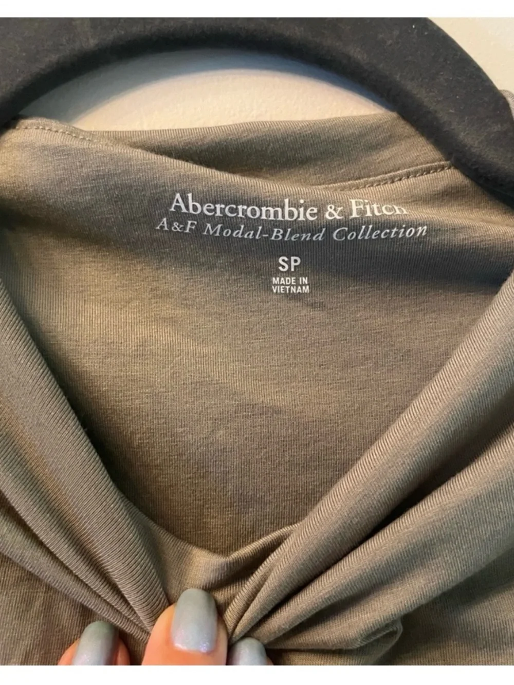 Abercrombie & Fitch Sleeveless Maxi Dress in Sage